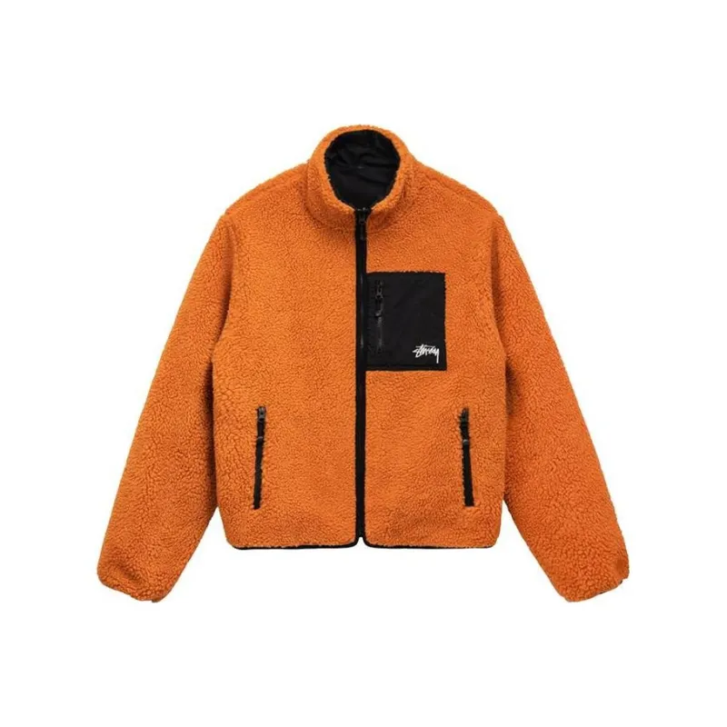 Stussy 8 Ball Sherpa Reversible Jacket-0