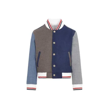 THOM BROWNE Panelled Varsity Jacket