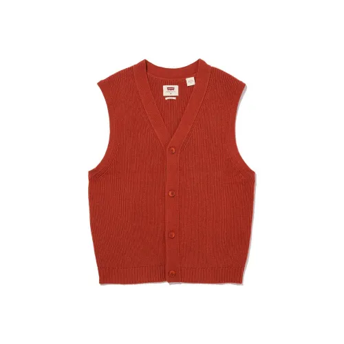 Levis Vests Men Brick Red