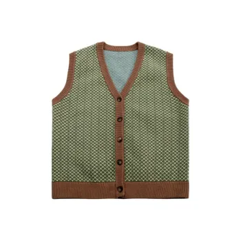 Crying Center Vests Men Vintage Green