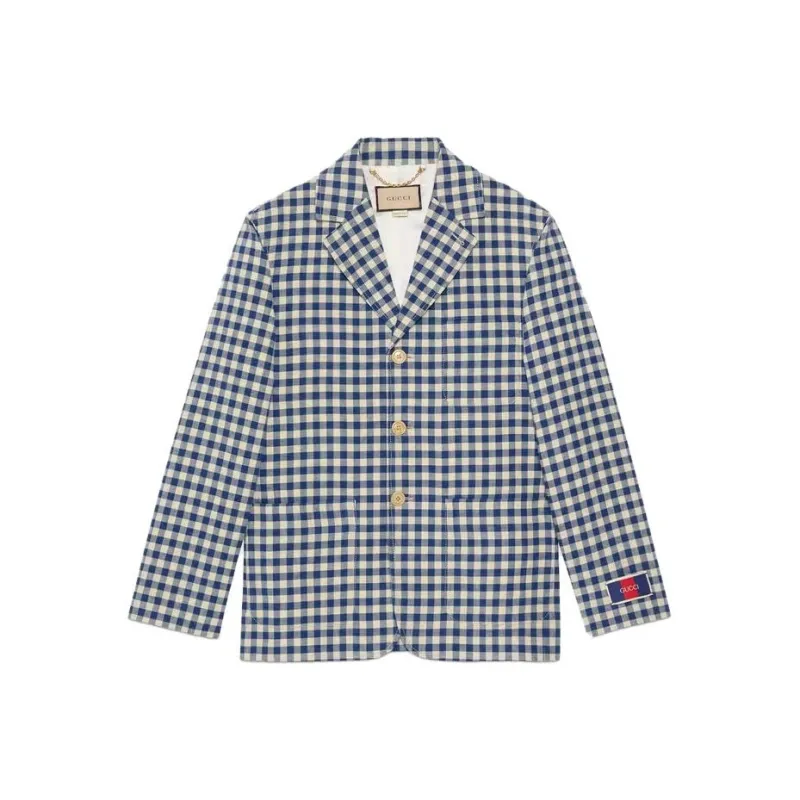 GUCCI Jackets Men Blue-0