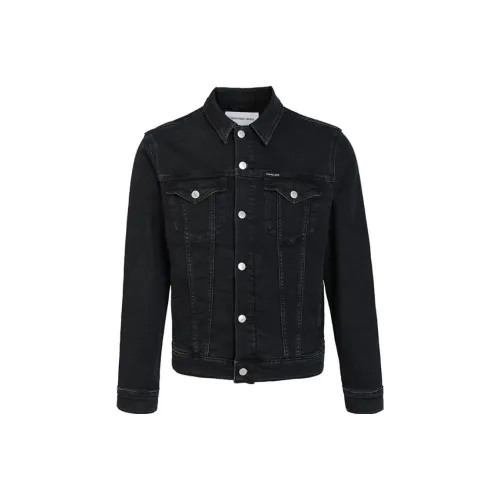 Calvin Klein Denim Jackets Men Dark Gray