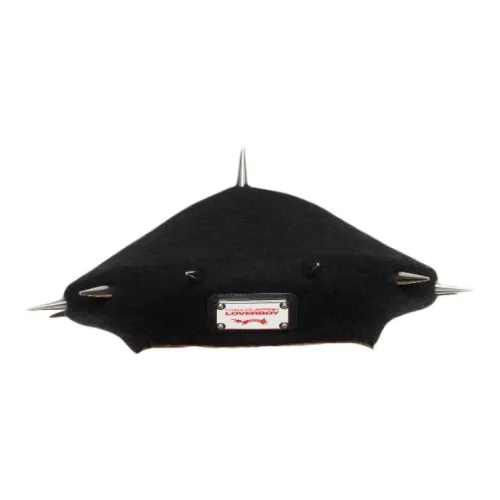 CHARLES JEFFREY Wool, Nylon, Leather Berets Men's Black