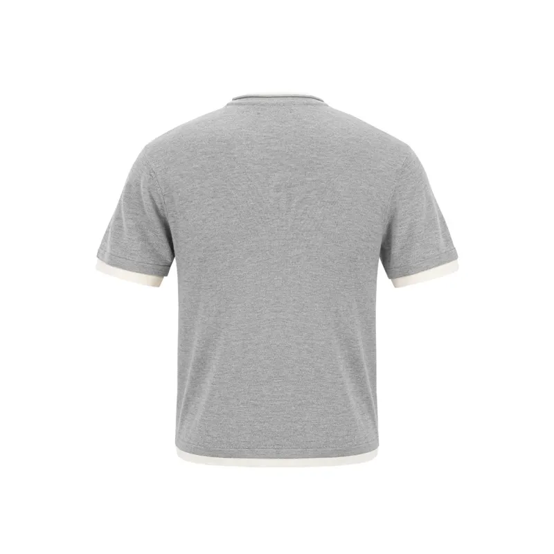 MOONWAV Knitted Fabric Short Sleeved T Shirts Unisex-3