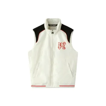 PALM ANGELS Racing Paddock Monogram embroidered Vest