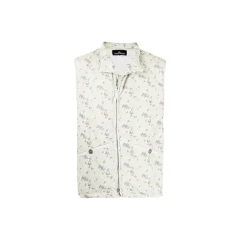 STONE ISLAND Vests Men White