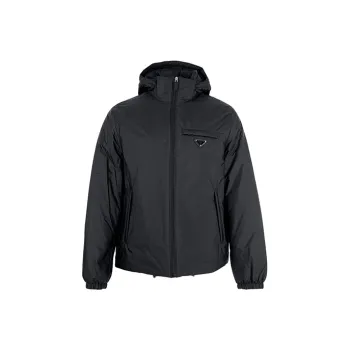 PRADA Logo Hooded Puffer Jacket