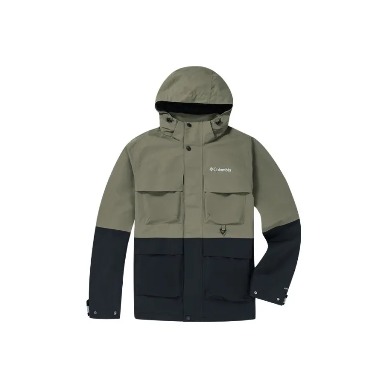 Columbia Transit Water Resistant Windbreaker Jacket Men's Green-0