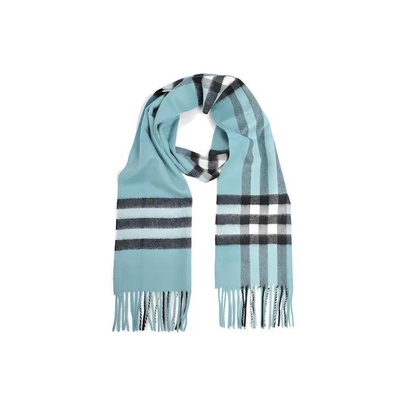 Burberry Knit Scarves Women's Light Blue-0