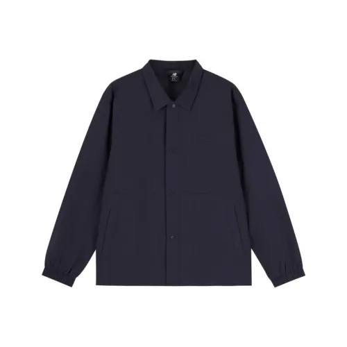 New Balance Jackets Men Navy Blue