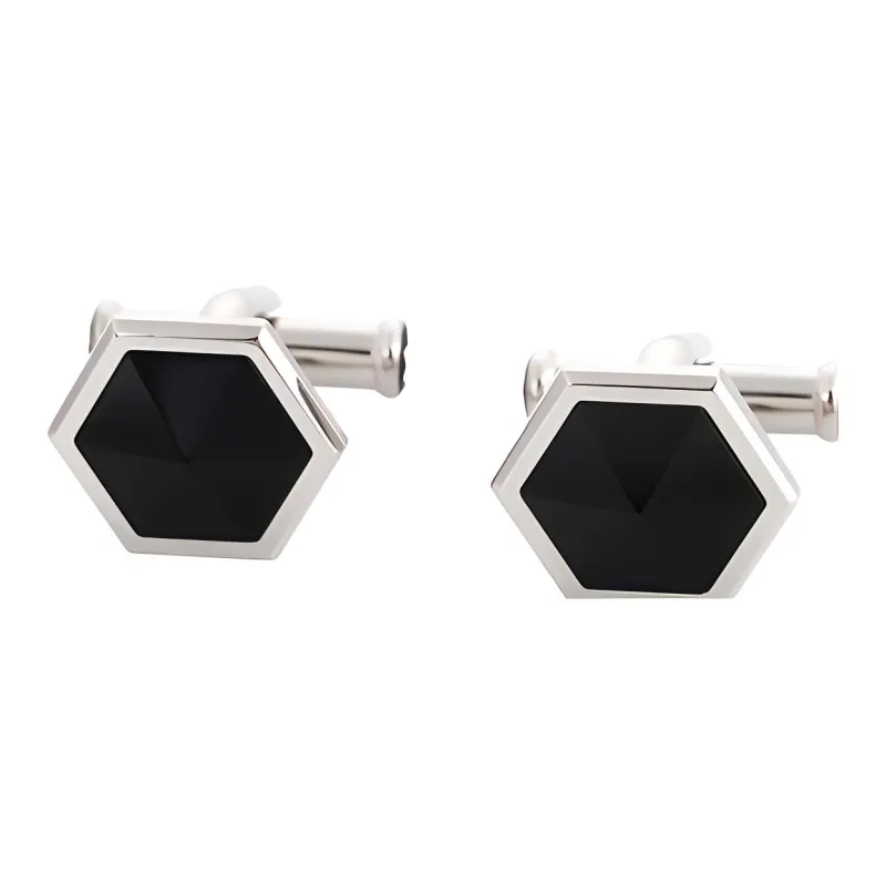 MONTBLANC Metal Cufflinks Unisex Black-2