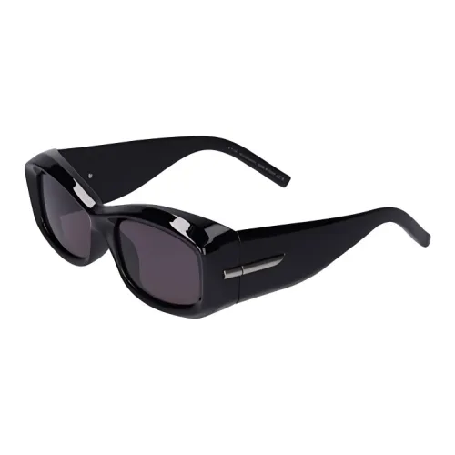 givenchy sneaker Plastic Injection Molded Rectangular Sunglasses Women's Black