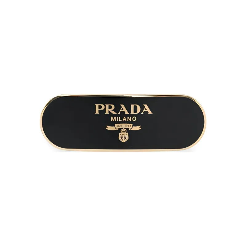 PRADA Metal Hair Clips Women's Black Gold-0