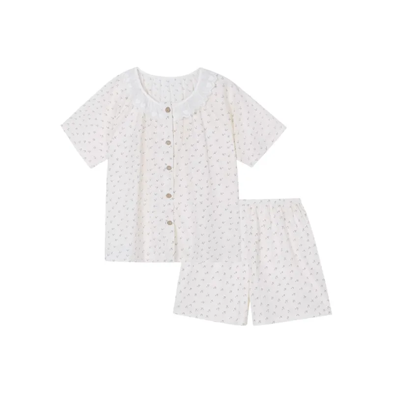 Xiang Ning Pai Pajama Set Women's Ecru-0