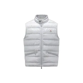 Moncler Vests Men Light Gray