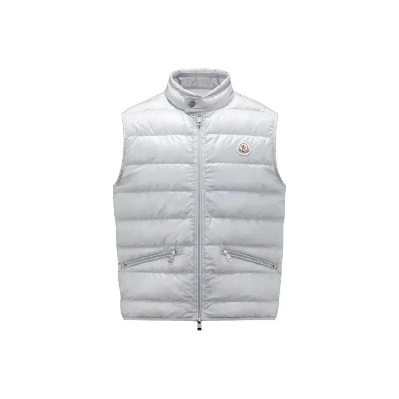 Moncler Vests Men Light Gray-0