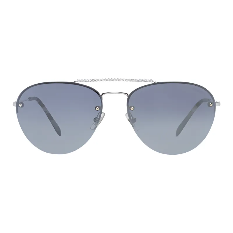 MIU MIU Metal Aviator Sunglasses Women's Silver-1
