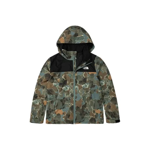 THE NORTH FACE Outdoor Hiking Waterproof And Breathable Windbreaker Jacket Men's Green