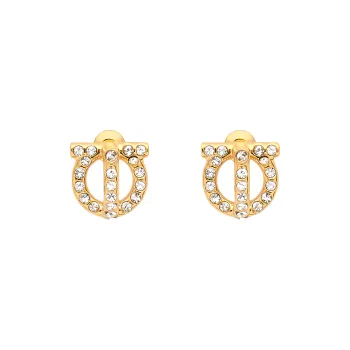 FERRAGAMO Brass Stud Earrings Unisex