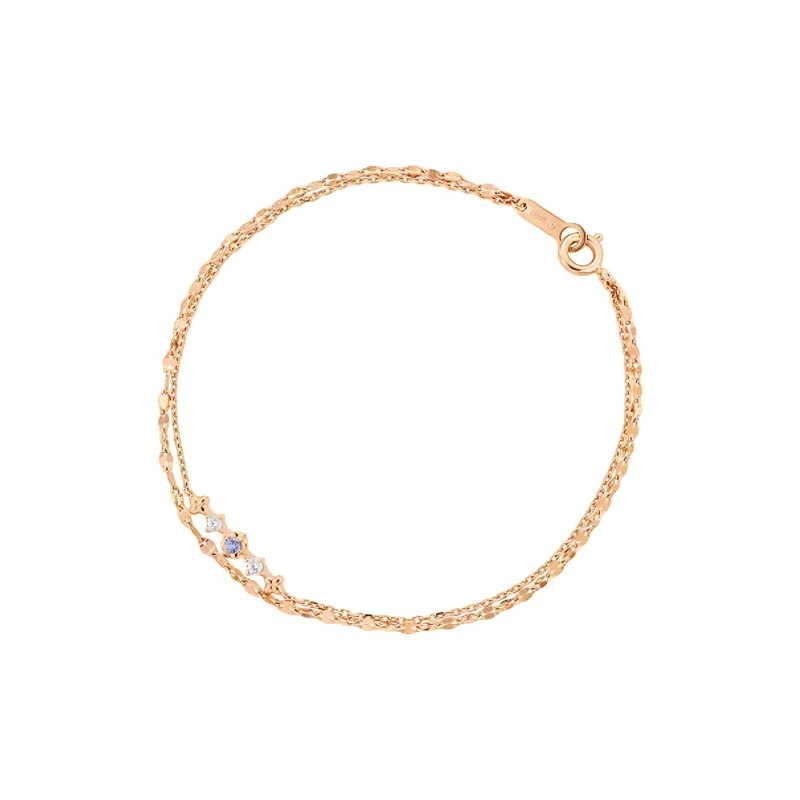 4℃ Silver Rose Gold-Plated Tanzanite Cubic Zirconia Bracelets Women's Gold-0