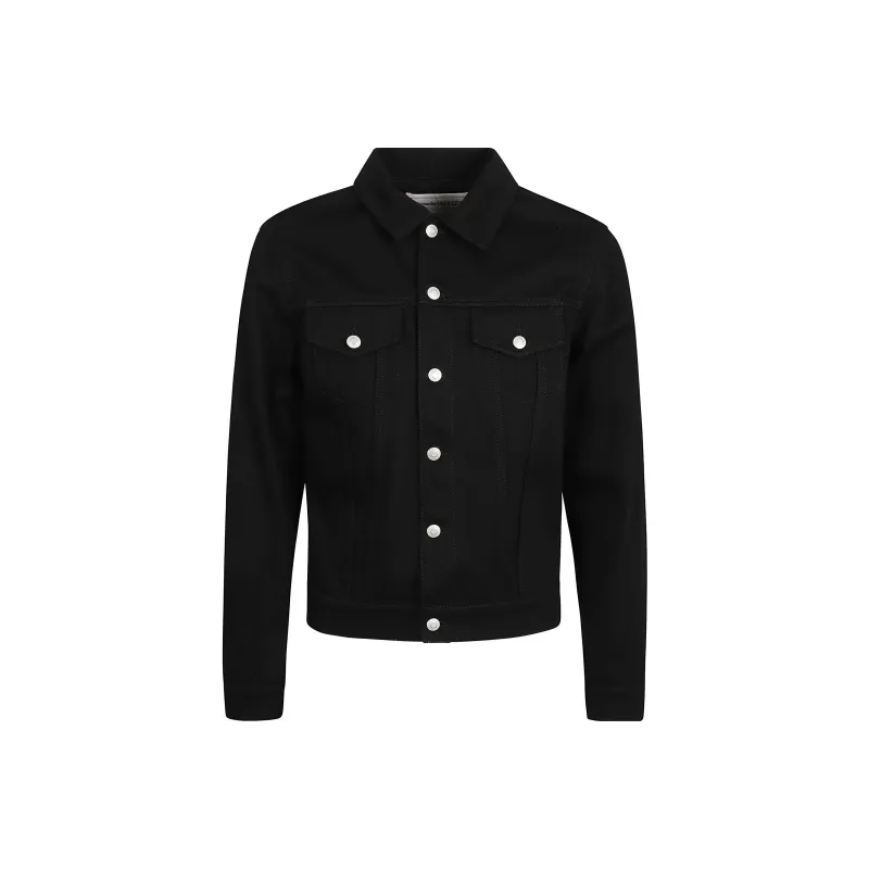 Alexander McQueen Logo Patch Buttoned Denim Jacket-0