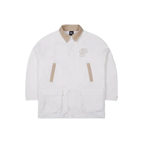 New Era Jackets Man Ivory White