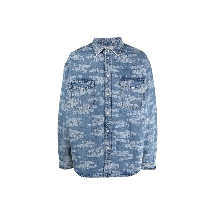 Vetements Denim Jackets Unisex Blue-0