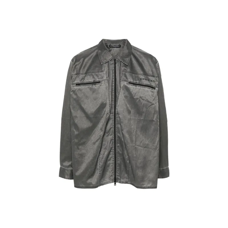 Y/Project Drop Shoulder Zipped Overshirt-0
