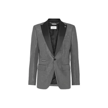 PHILIPP PLEIN Metallic finish Single breasted Blazer
