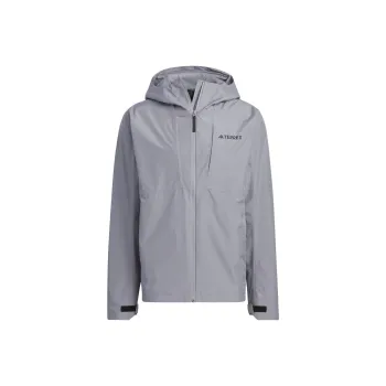 Adidas Waterproof, Windproof, And Breathable Windbreaker Jacket Men's Light Gray