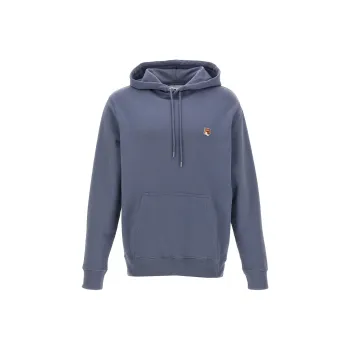 Maison Kitsune Fox Head Patch Drawstring Hoodie