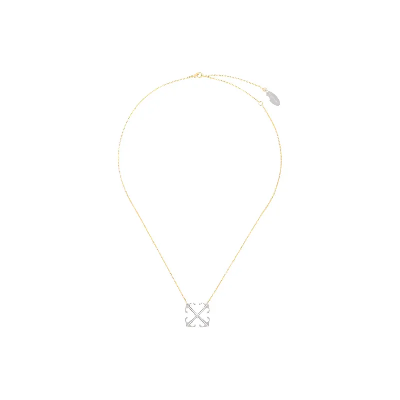 OFF WHITE Arrow Logo Engraved Necklace-0
