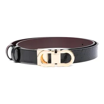 Ferragamo Logo Engraved Buckle Belt