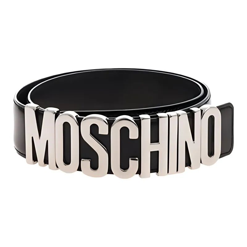 MOSCHINO Calf Leather Logo Belt-1