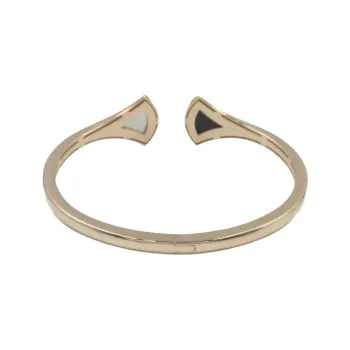 BVLGARI 2010s 18kt Rose Gold Diva Dream Onyx And Mother of pearl Bracelet