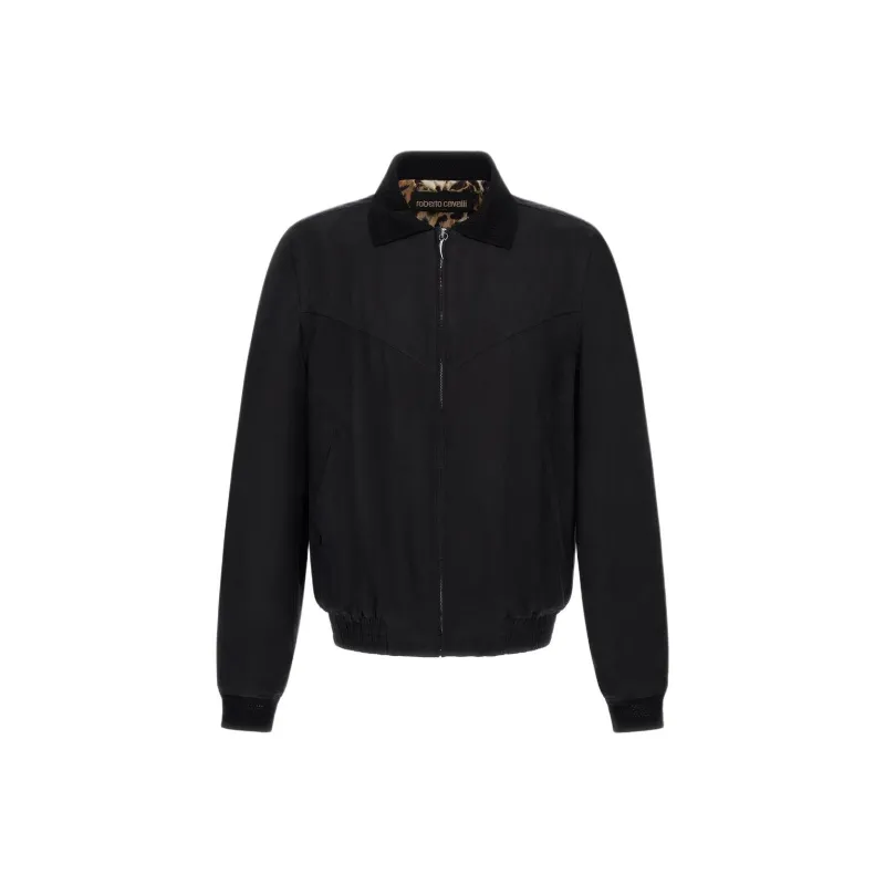 Roberto Cavalli SS24 Jackets Coats Men's Black-0
