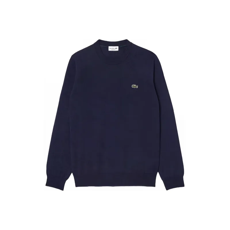 LACOSTE Logo Embroidered Crewneck Knitted Jumper-0