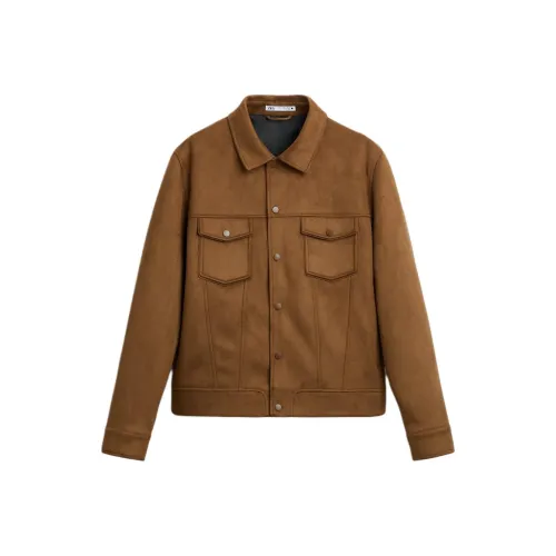 ZARA Hue pullovers Coats Men's Leather Color