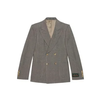 GUCCI Love Parade FW22 Business Suits Coats Men's Gray