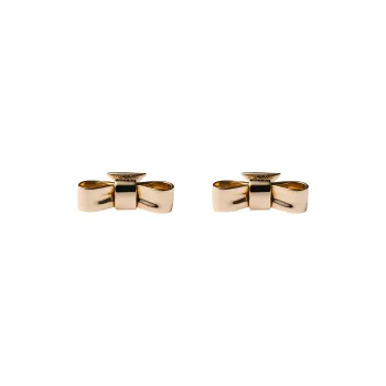 PRADA Gold Earrings Unisex Gold