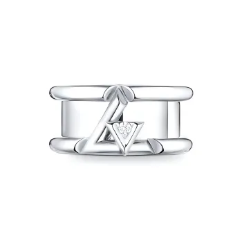 LOUIS VUITTON Lv Volt One Band Ring White Gold And Diamond