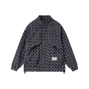 CAISEDI Jackets Coats Men's Gray Blue