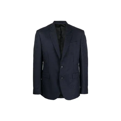 VERSACE Business Suits Men Blue