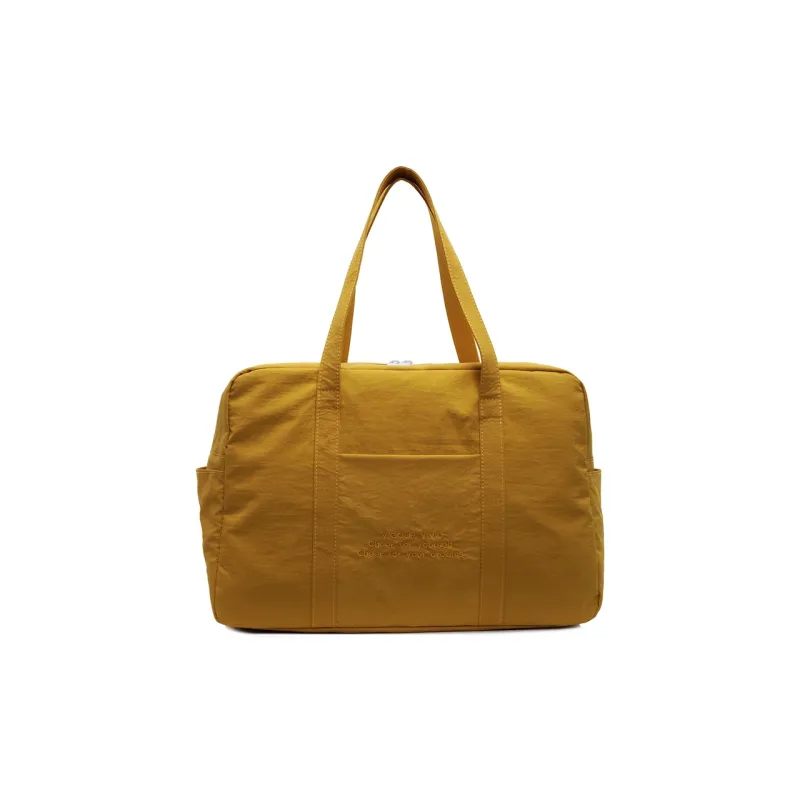 OUZIHUANG Nylon Travel Bag Unisex Black/Ecru/Pink/Yellow/Army Green-7
