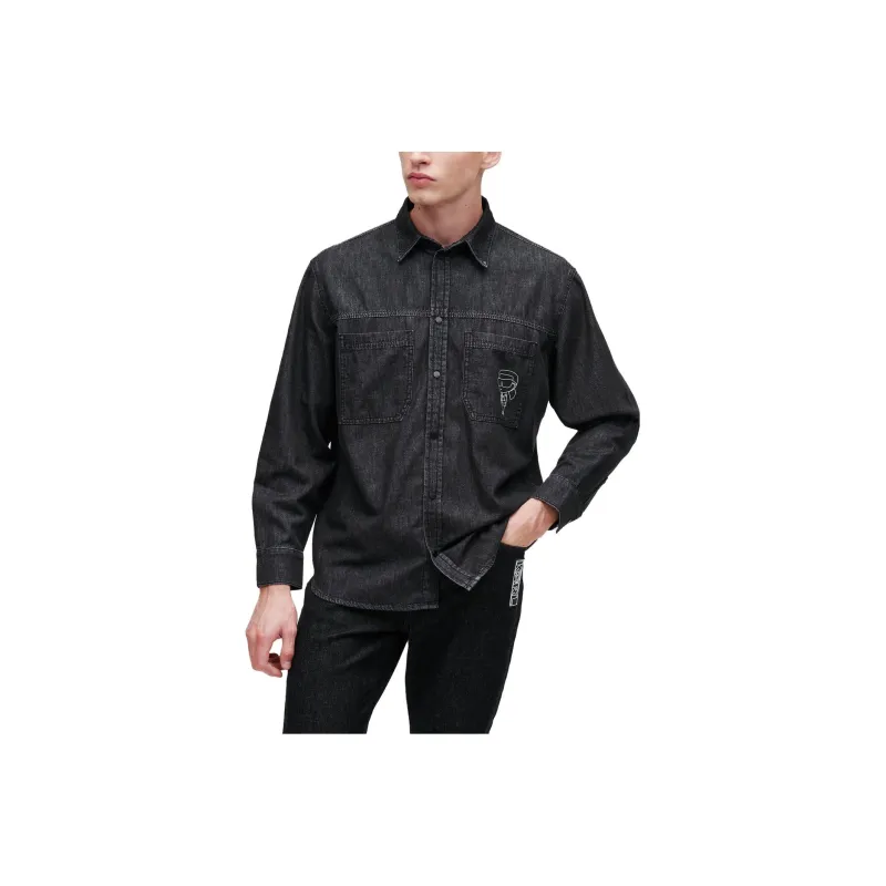 Karl Lagerfeld Ikonik 2.0 Denim Shirt-0