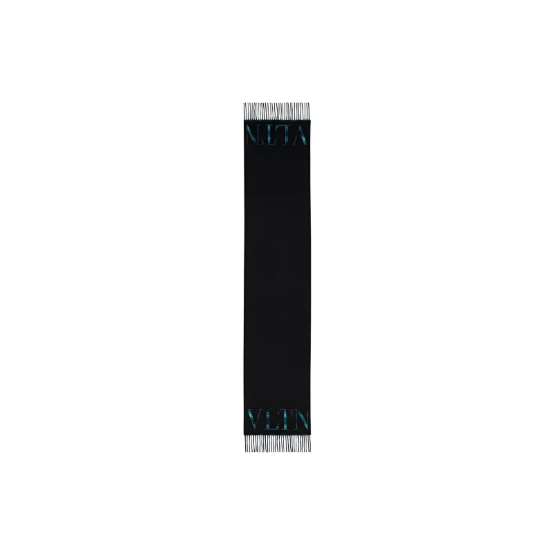 Valentino Knit Scarves Men Black/Green-1