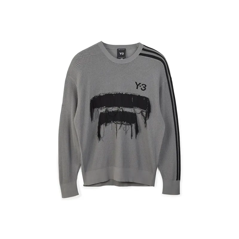 Y 3 Free Shipping With AdiClub Y 3 Graphic Knit Crew Sweater-0