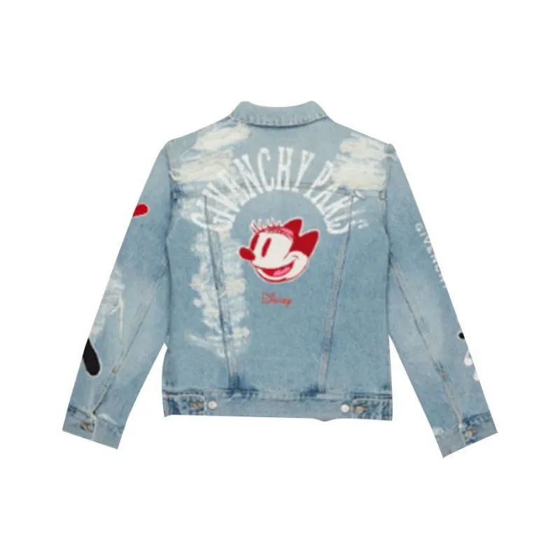 Disney X Givenchy Denim Jackets Men Light Blue-0