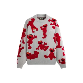KITH X Sesame Street Elmo Intarsia Crewneck Sweater