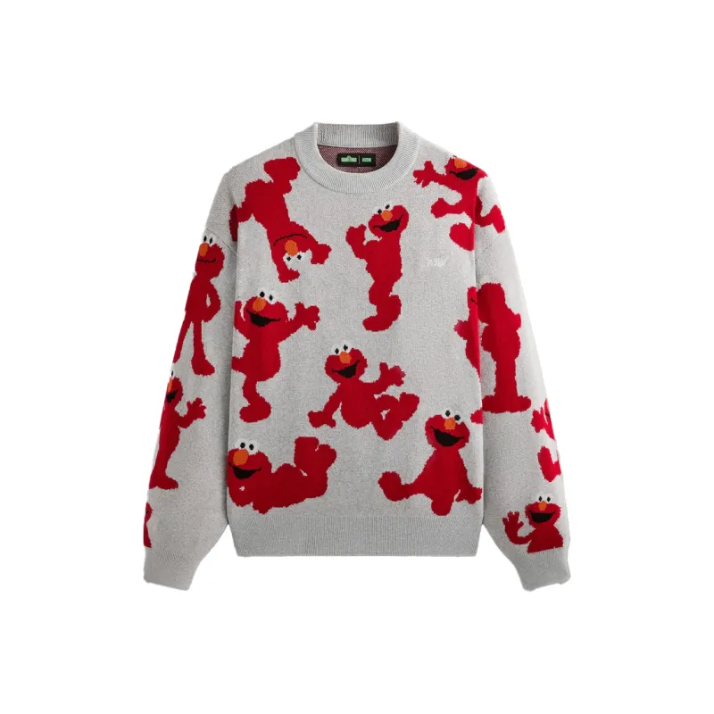 KITH X Sesame Street Elmo Intarsia Crewneck Sweater-0